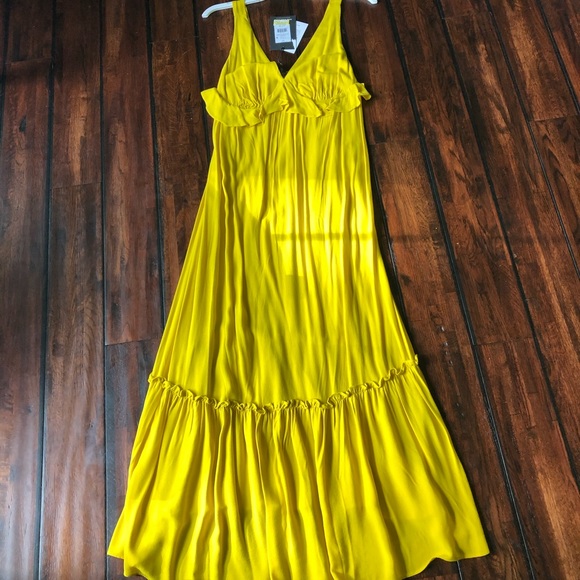 yellow boho maxi dress